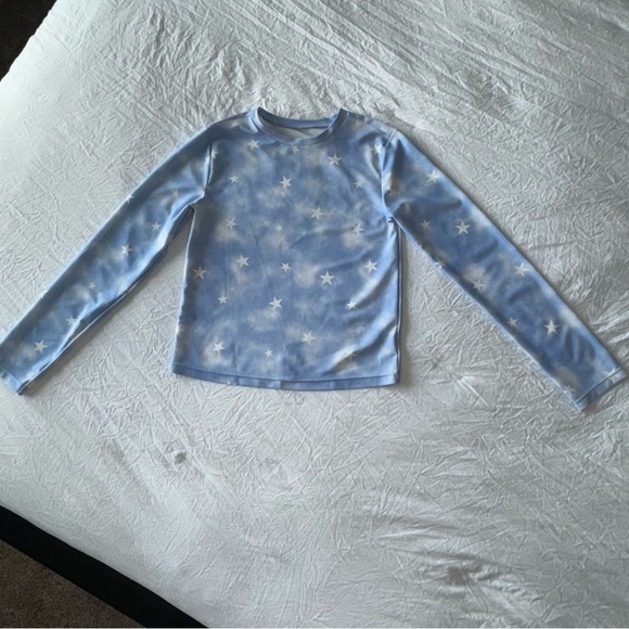 GAP Kids Blue and White Stars and Clouds Rash-guard - Picture 7 of 8
